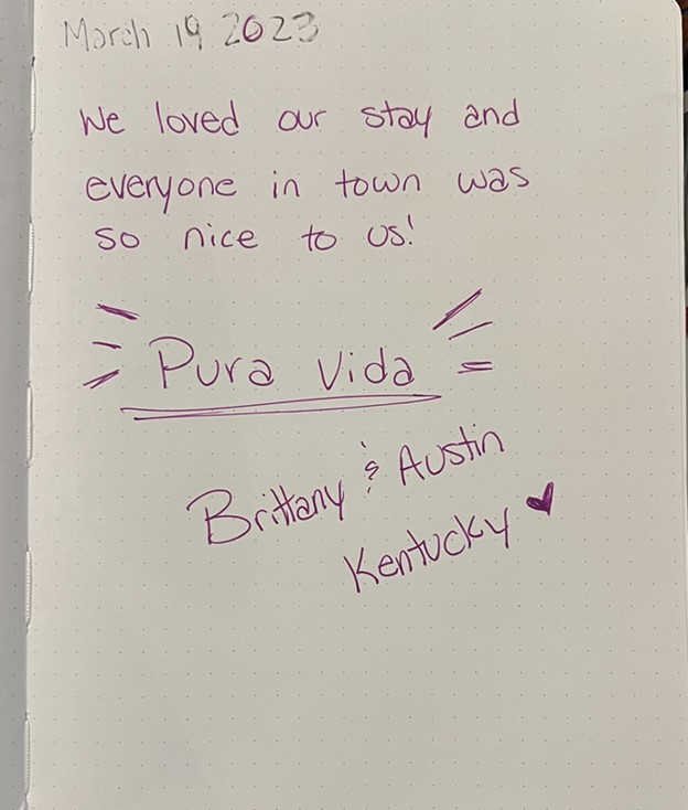 Guestbook note